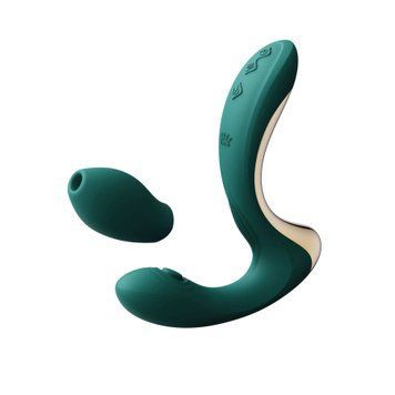 Вібратор-пульсатор з вакуумною насадкою Zalo &ndash; Talis G-Spot PulseWave Vibrator Turquoise Green