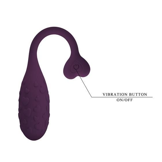 Віброяйце Pretty Love Fisherman Vibrating Egg Purple (App), 70 г