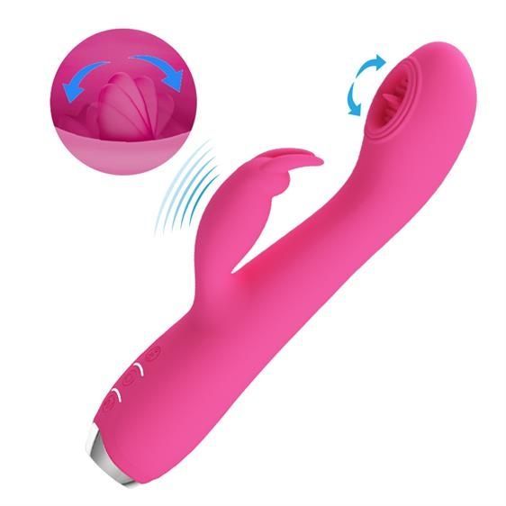 Вибратор-кролик Pretty Love Rachel Licking Vibrator Magenta