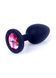 Анальная пробка Jewellery Silicone Black Plug S Pink
