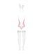 Еротичний костюм зайчика Obsessive Bunny suit 4 pcs costume pink L/XL, рожевий, топ з підв&rsquo;язками