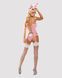 Еротичний костюм зайчика Obsessive Bunny suit 4 pcs costume pink L/XL, рожевий, топ з підв&rsquo;язками