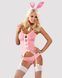 Еротичний костюм зайчика Obsessive Bunny suit 4 pcs costume pink L/XL, рожевий, топ з підв&rsquo;язками