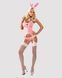 Еротичний костюм зайчика Obsessive Bunny suit 4 pcs costume pink L/XL, рожевий, топ з підв&rsquo;язками