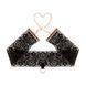 Мереживні наручники та комір Rosy Gold - Lace Cuffs and Collar - Black