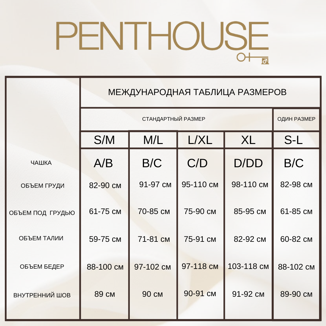 Бодистокинг с доступом к попке Penthouse - Dirty mind black S/L