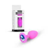 Анальна пробка Jewellery Silicone Pink Plug S Light Blue