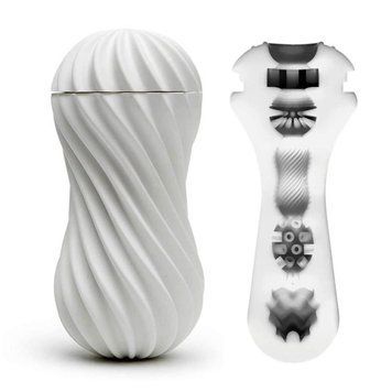 Мастурбатор Tenga Flex Silky White с изменяемой интенсивностью, можно скручивать