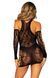 Мини-платье Leg Avenue Mini dress and matching gloves, One Size, черное, митенки в комплекте