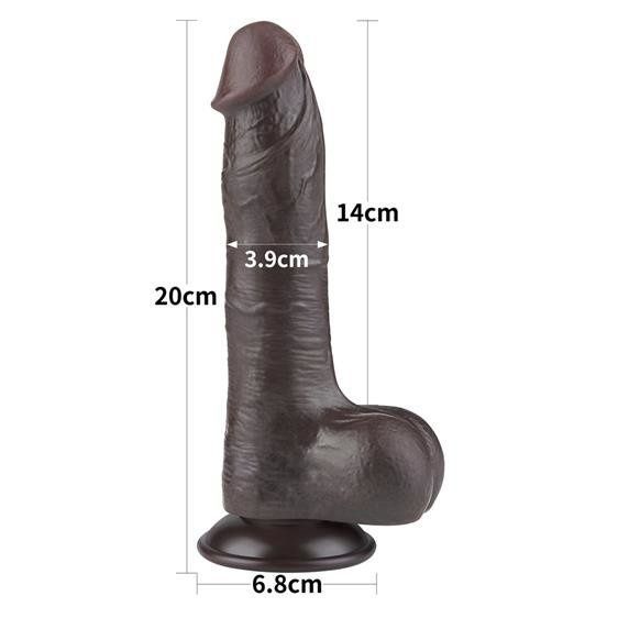 Фалоімітатор LoveToy Sliding-Skin Dual Layer Dong 8" Black