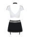 Еротичний костюм секретарки Obsessive Secretary suit 5pcs black, чорно-білий , S/M