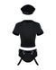 Еротичний костюм поліцейського Obsessive Police set S/M, black, топ, шорти, кепка, пояс, портупея