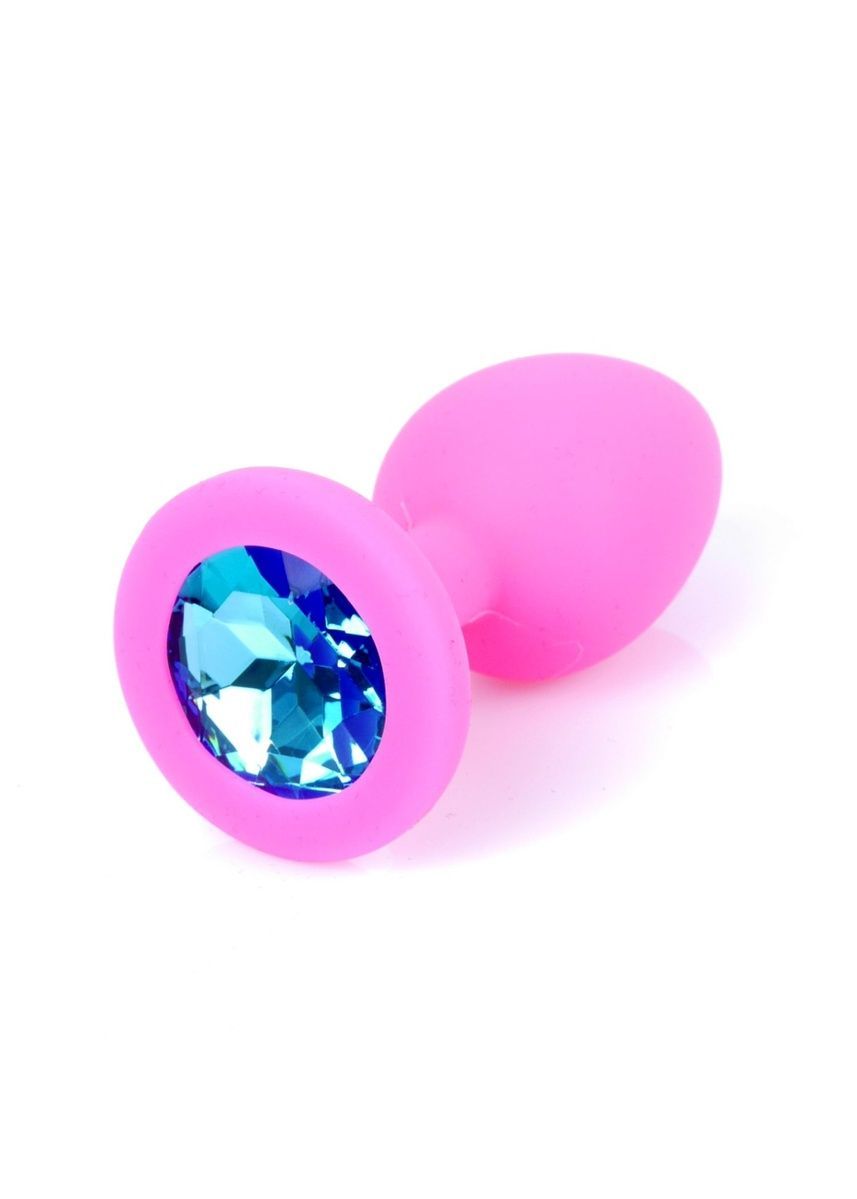 Анальная пробка Jewellery Silicone Pink Plug S Light Blue