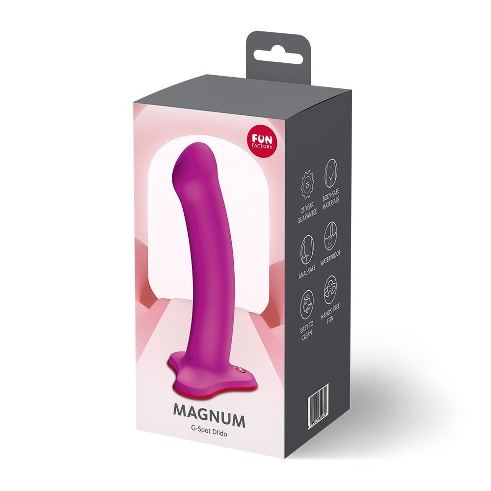 Фаллоимитатор Fun Factory MAGNUM Blackberry, очень гибкий, длина 18,3 см, диаметр 3,7 см