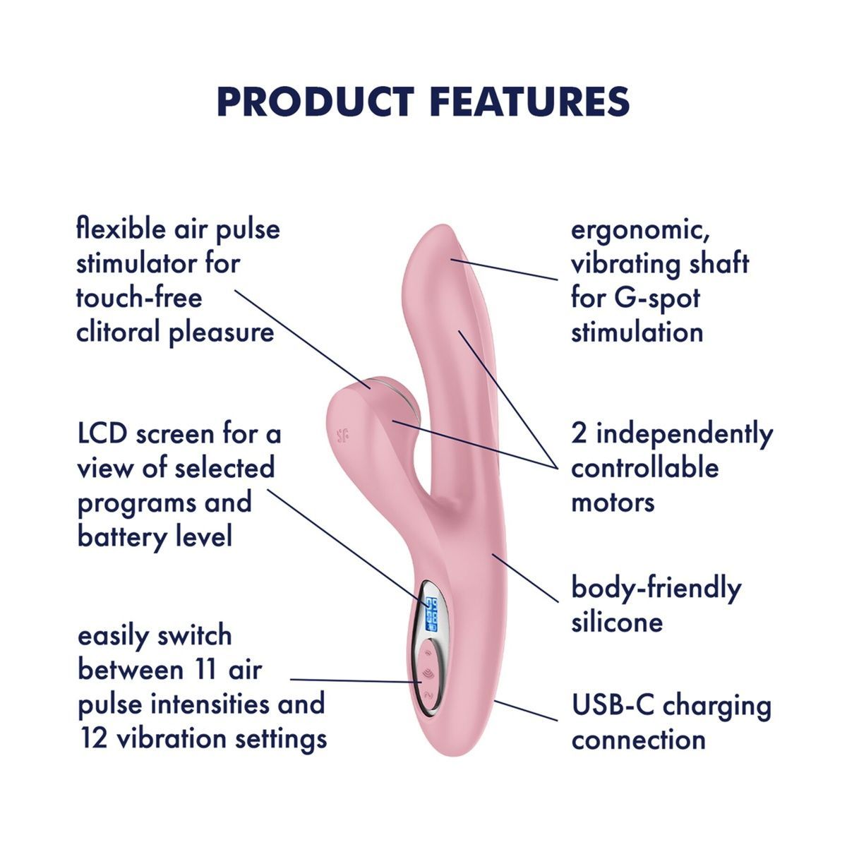 Вакуумный вибратор-кролик Satisfyer Pro+ G-Spot Generation 2 Pink для стимуляции клитора и зоны G