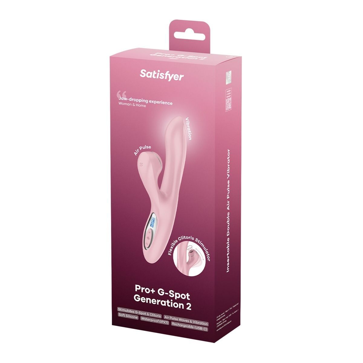 Вакуумный вибратор-кролик Satisfyer Pro+ G-Spot Generation 2 Pink для стимуляции клитора и зоны G