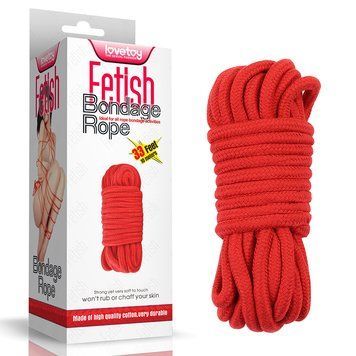 Веревка Fetish Bondage Rope Red, 10 м