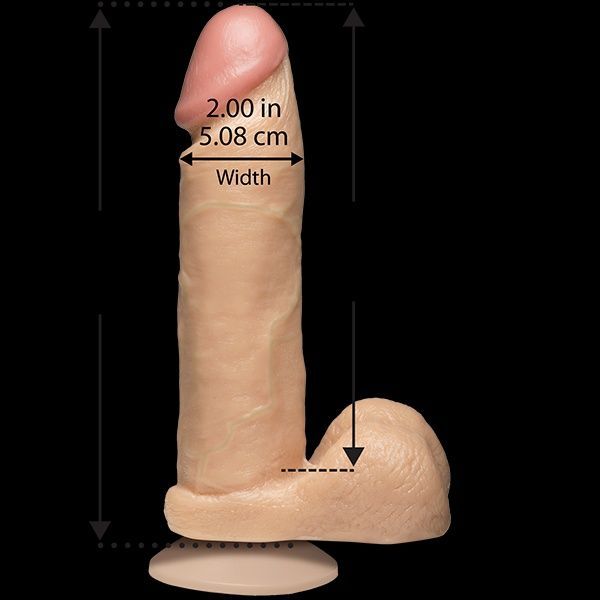 Фаллоимитатор Doc Johnson The Realistic Cock 8 inch White - PVC, Vack-U-Lock, диаметр 5,1см