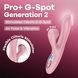 Вакуумный вибратор-кролик Satisfyer Pro+ G-Spot Generation 2 Pink для стимуляции клитора и зоны G