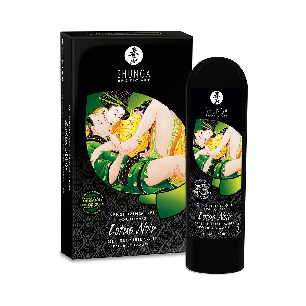 Возбуждающий гель для пар Shunga LOTUS NOIR (60 мл) с витамином Е и растительным глицерином