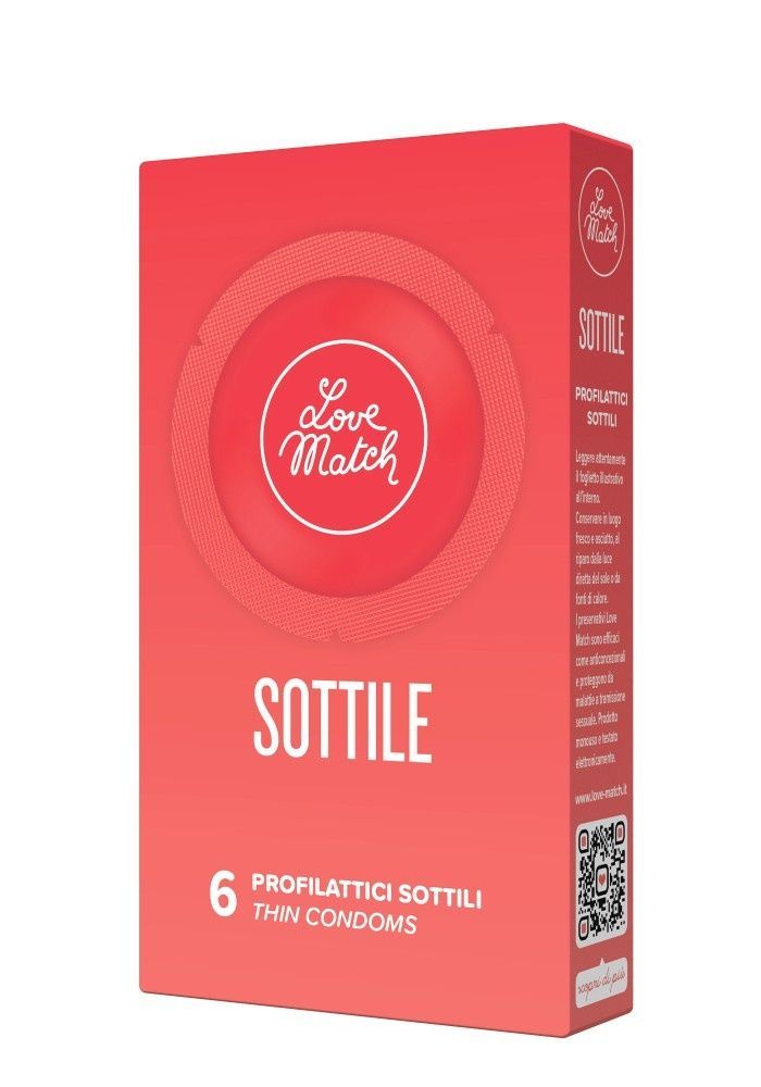 Презервативы Sottile (Thin), тонкие и крепкие, 6 шт.