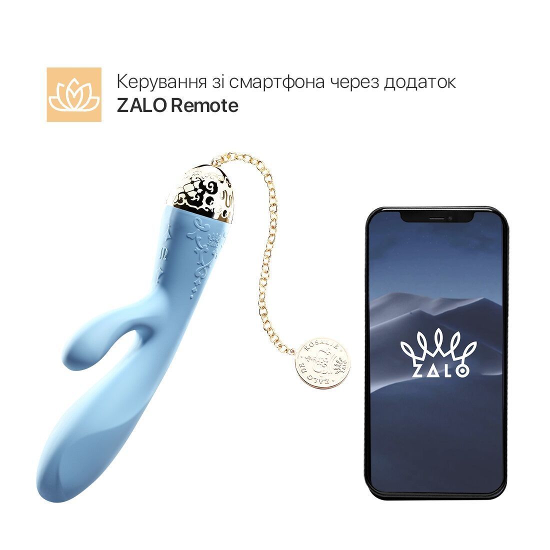 Смартвібратор-кролик Zalo &mdash; Rosalie Royal Blue