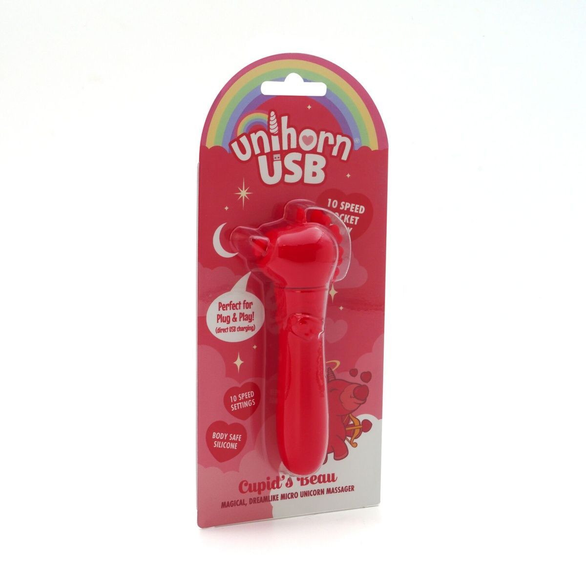 Вібратор-єдиноріжка Unihorn USB Bullet &ndash; Cupid's Beau, віброкуля, USB-зарядка, 10 режимів