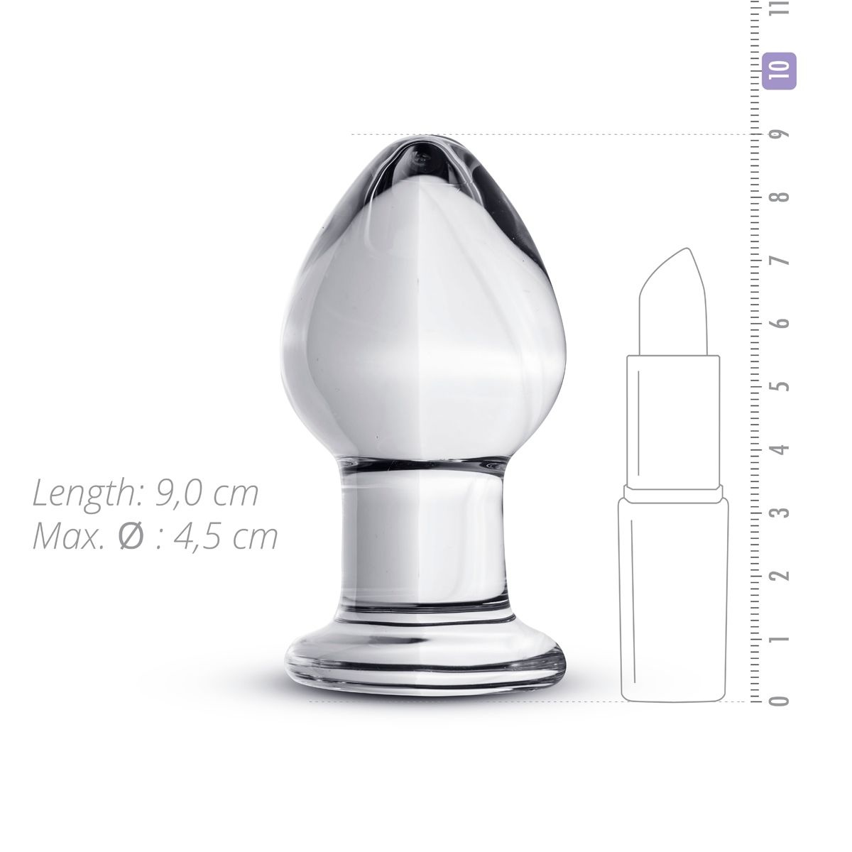 Стеклянная анальная пробка Gildo Glass Buttplug No. 26