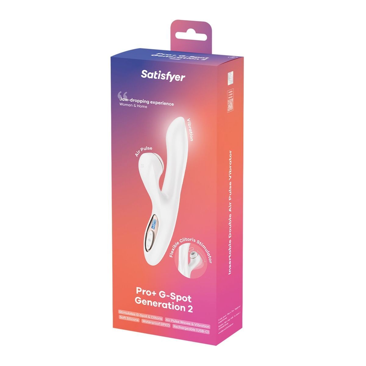 Вакуумный вибратор-кролик Satisfyer Pro+ G-Spot Generation 2 White для стимуляции клитора и зоны G