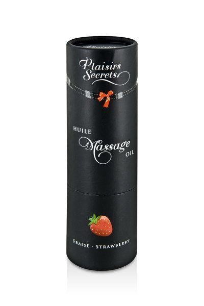 Массажное масло Plaisirs Secrets Strawberry с афродизиаками (59 мл)