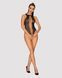 Ажурный бодистокинг с эффектом шнуровки Obsessive B129 teddy black, черный, с доступом