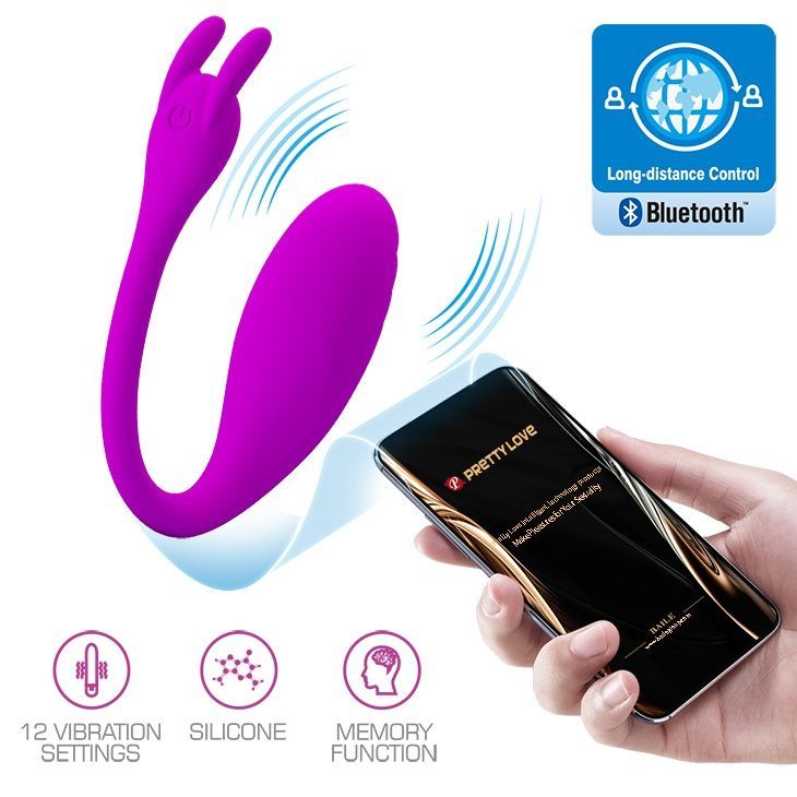 Віброяйце Pretty Love Catalina Stimulator Purple (App)