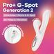 Вакуумный вибратор-кролик Satisfyer Pro+ G-Spot Generation 2 White для стимуляции клитора и зоны G