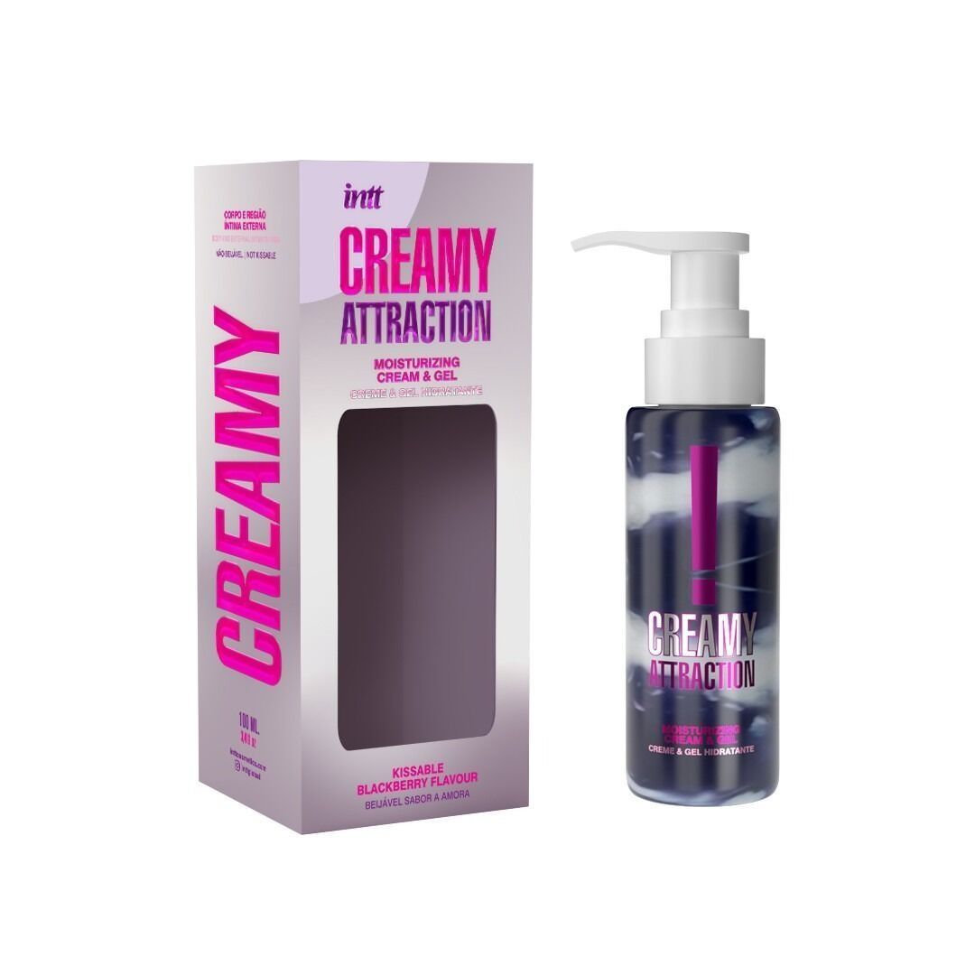 Увлажняющий крем-гель 2в1 Intt Creamy Attraction Blackberry, вкус ежевики, 100 мл
