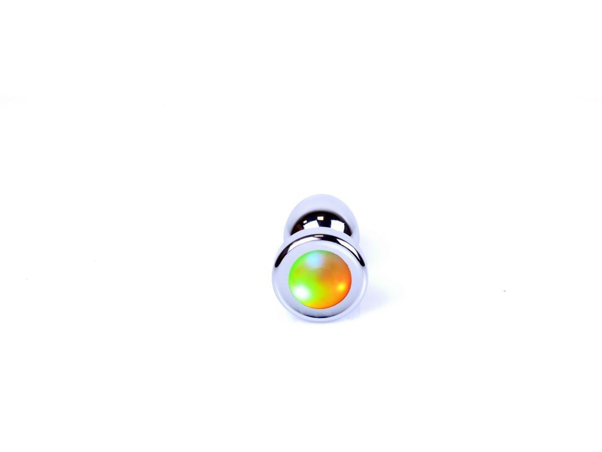 Анальная пробка Jewellery Silver Plug Disco Flashlight, 2,7 см