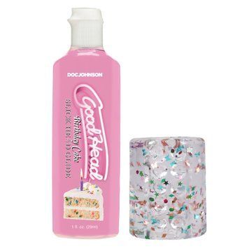 Набор для минета Doc Johnson GoodHead Birthday Blowjob Kit: мастурбатор и съедобный лубрикант