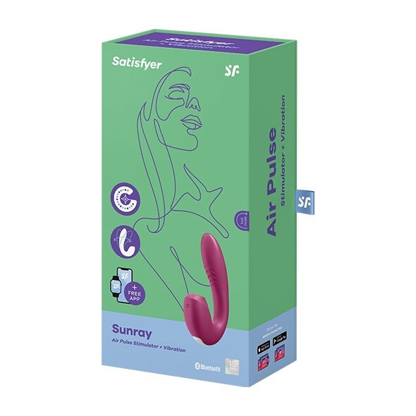 Вакуумный смарт-вибратор Satisfyer Sunray Berry