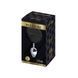 Металева анальна пробка Кролячий хвостик Alive Fluffy Plug L Black, діаметр 3,9 см