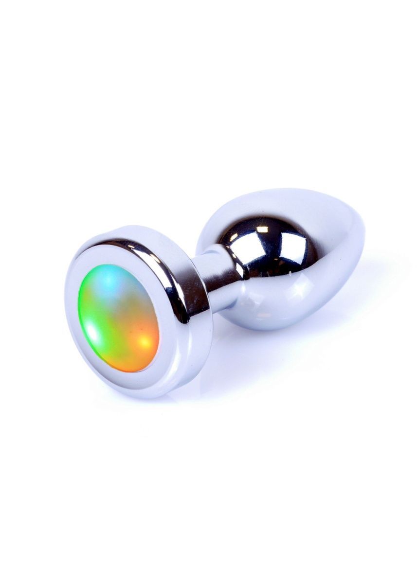 Анальная пробка Jewellery Silver Plug Disco Flashlight, 2,7 см