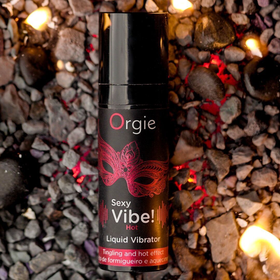Жидкий вибратор Orgie Sexy Vibe! Hot, 15 мл, согревающий, со вкусом клубники