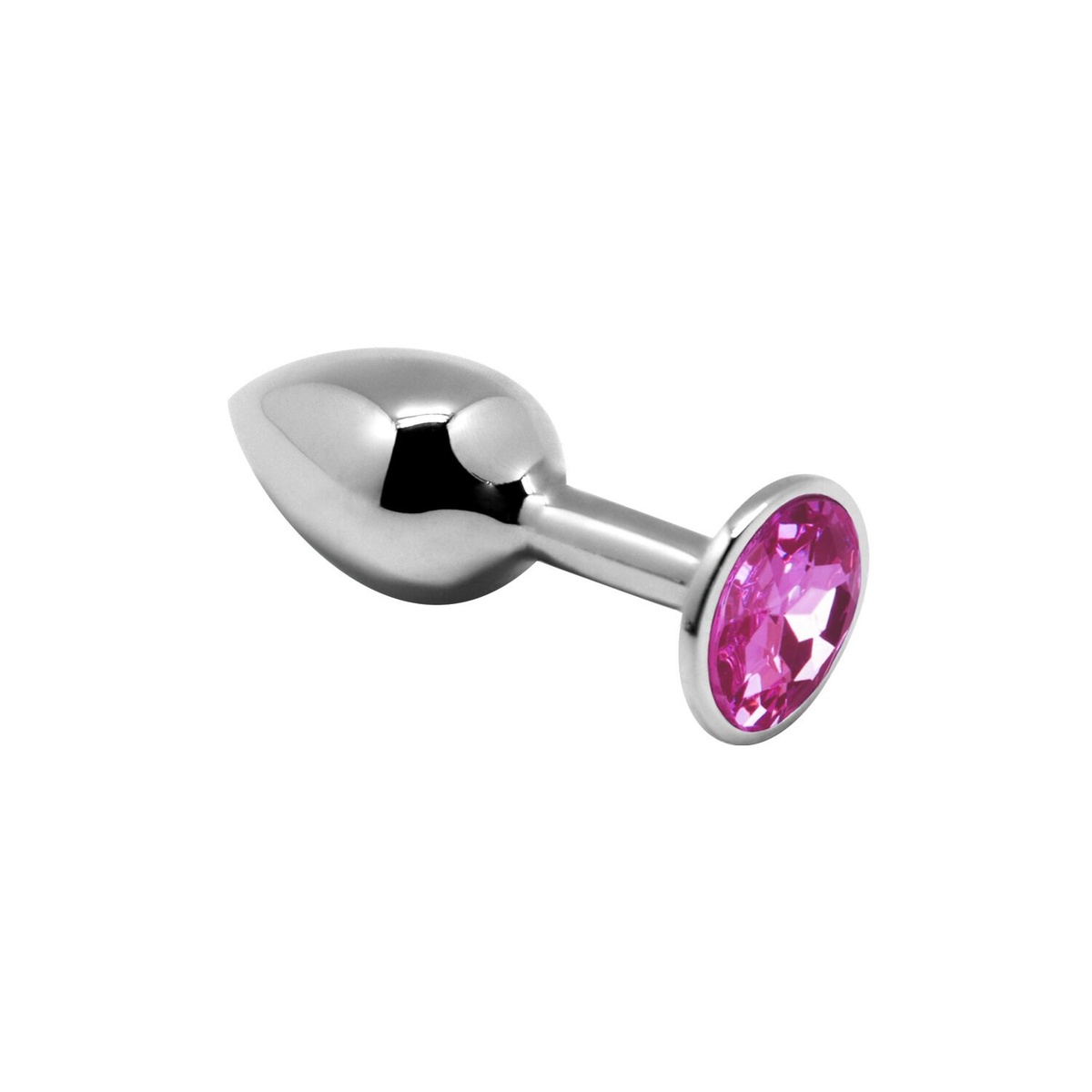 Металлическая анальная пробка с кристаллом Alive Mini Metal Butt Plug Pink S