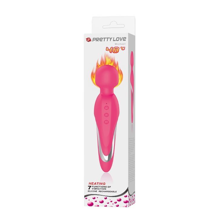 Вибромассажер Pretty Love Micheal Heat Massager Pink с функцией нагрева до 48&deg;C