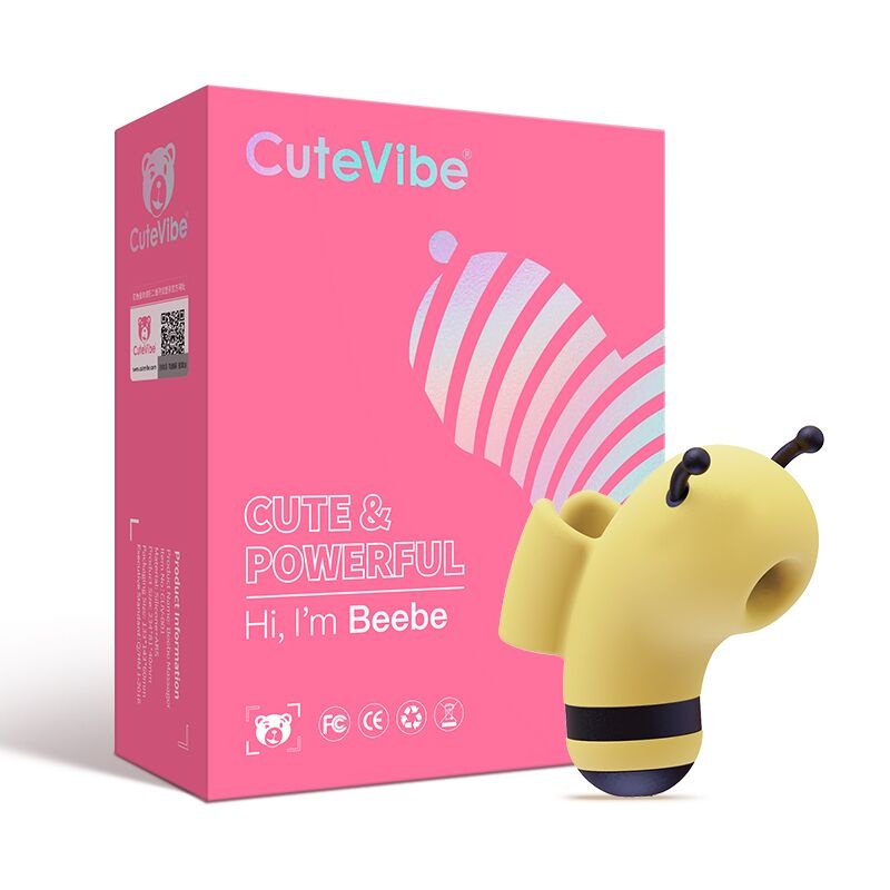 Вакуумний стимулятор на палець із мікрострумами CuteVibe Beebe, жовтий