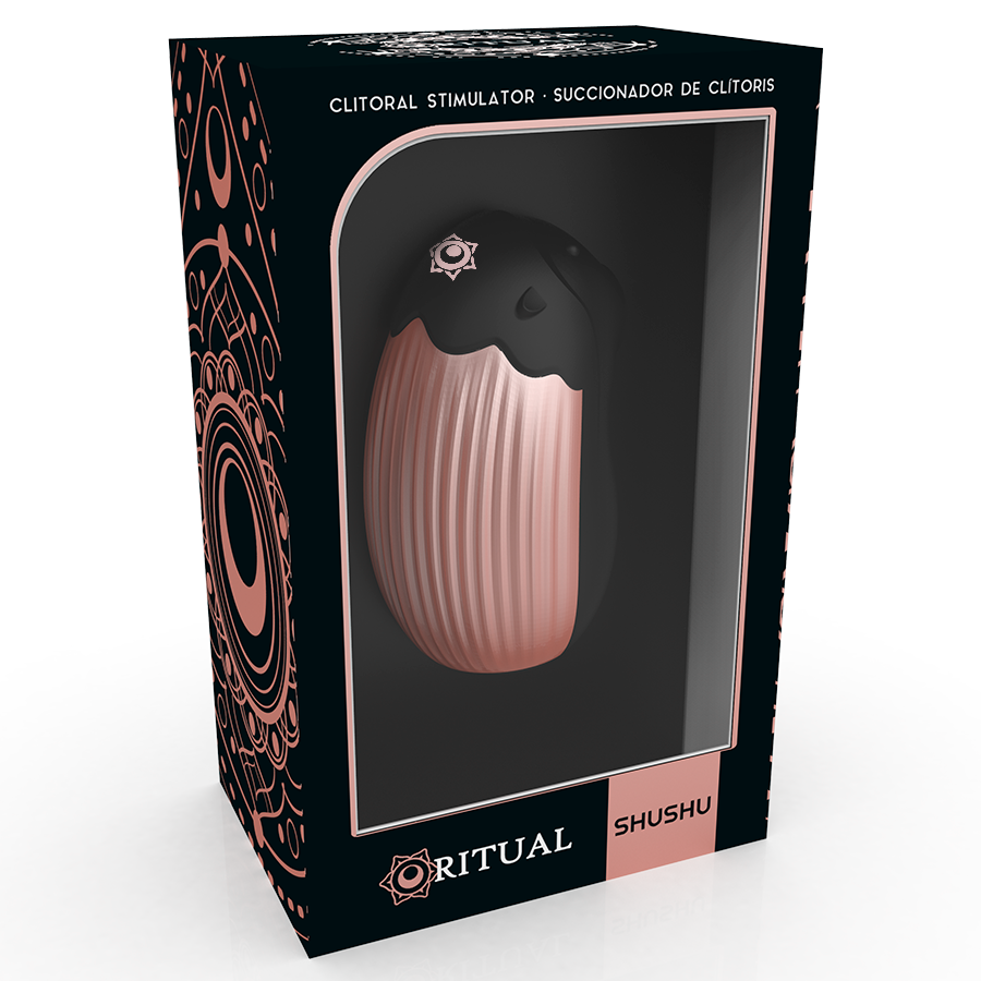 Вакуумний стимулятор для клітора з вібрацією Shushu, чорний, Rithual