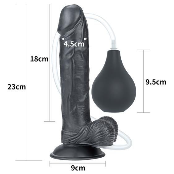Фалоімітатор LoveToy Squirt Extreme Dildo 9" Black