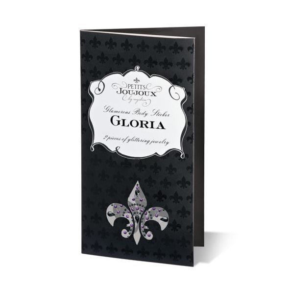 Пэстис из кристаллов Petits Joujoux Gloria set of 2 - Black, украшение на грудь