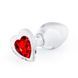 Стеклянная анальная пробка NS Novelties Crystal - Desires - Red Heart - Medium