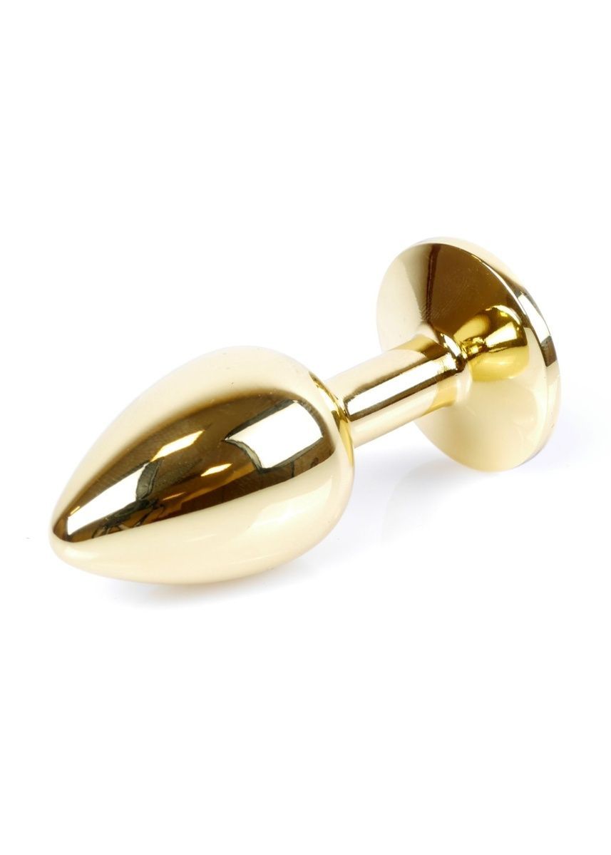 Анальная пробка Jewellery Gold Plug Black, d 2,7 см