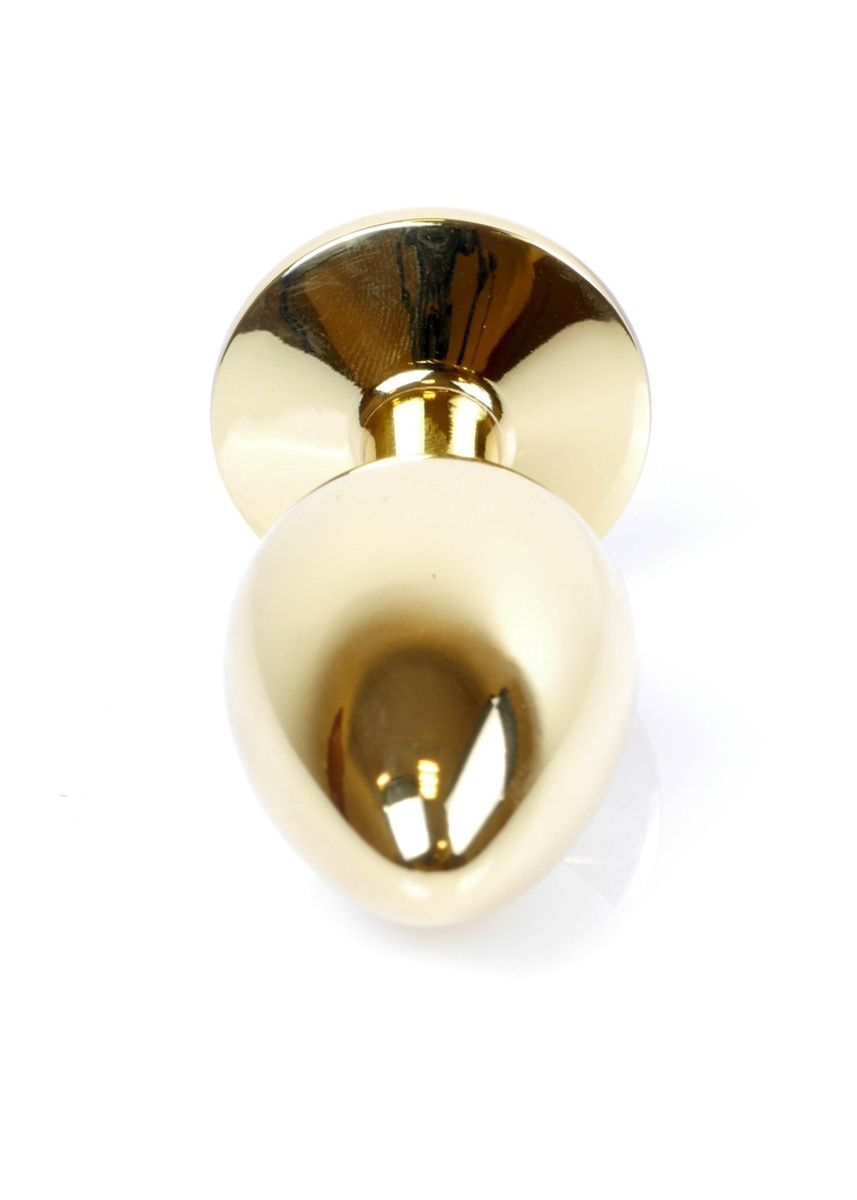 Анальная пробка Jewellery Gold Plug Black, d 2,7 см